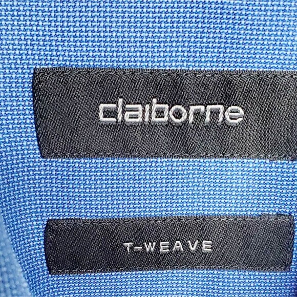 Men's Claiborne Blue Button Down Long Sleeve Shirt - Size XL - Picture 4 of 4